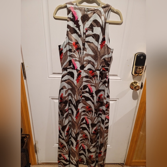 BANANA REPUBLIC Tropical Maxi Dress Size 8 - Picture 3 of 6